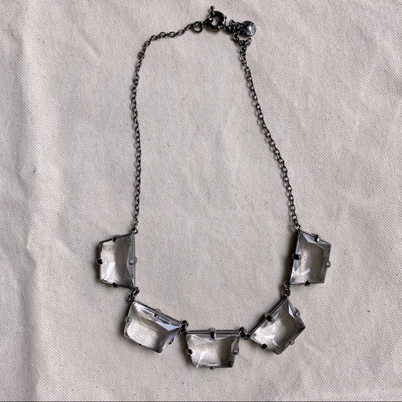 J. Crew Gunmetal Crystal Necklace - Picture 2 of 3